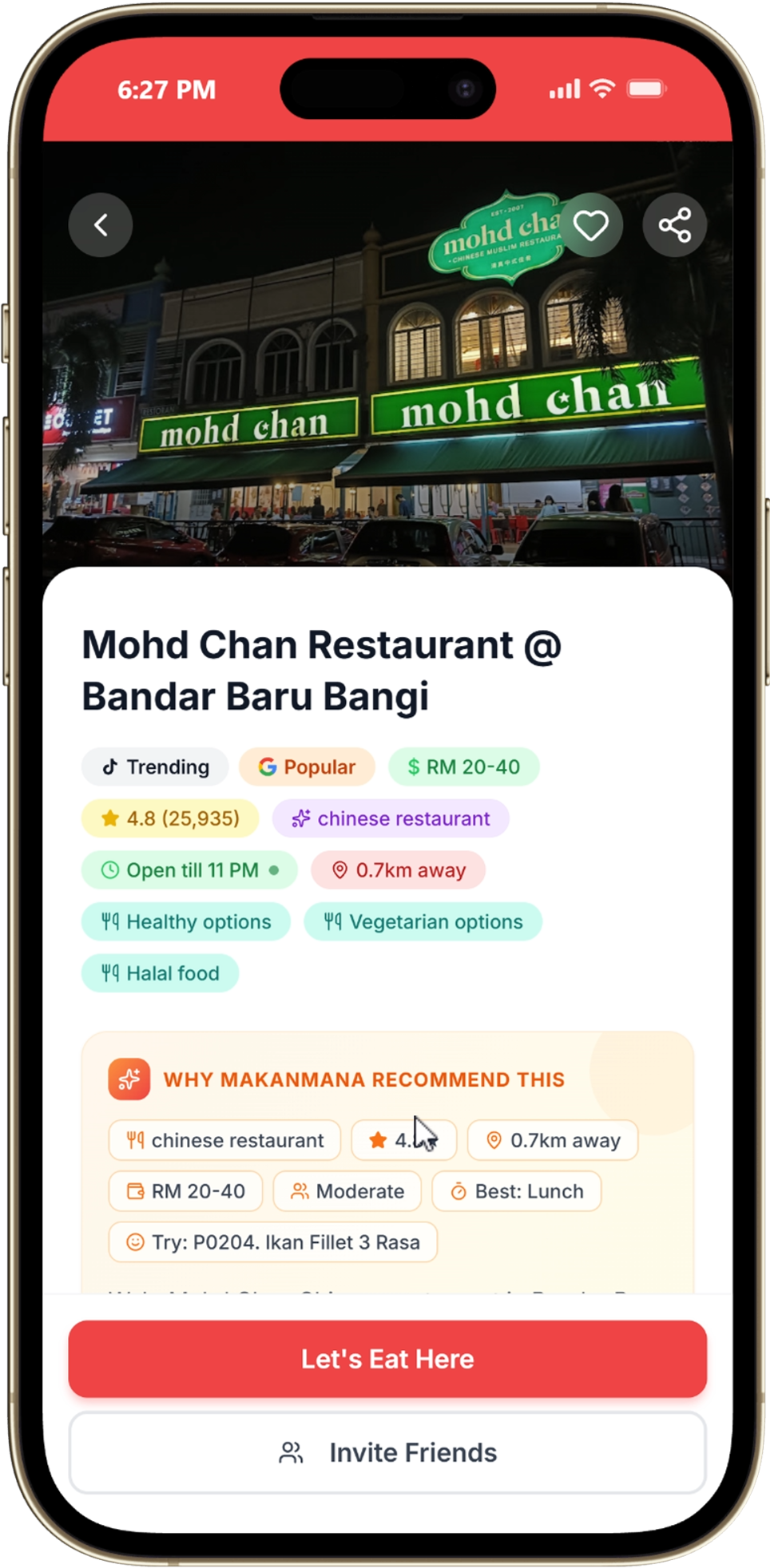 MakanMana detail screen