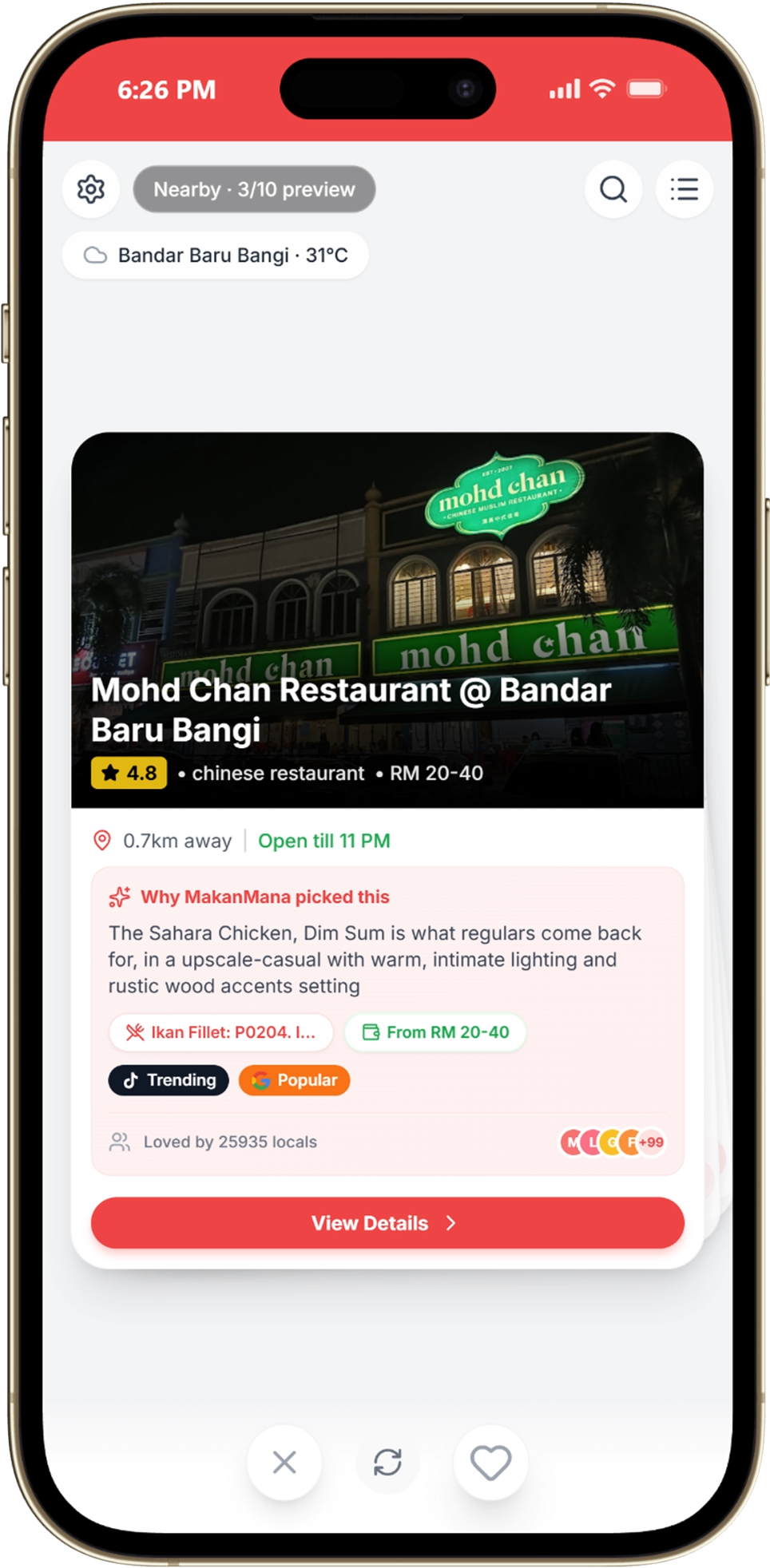 MakanMana restaurant recommendations